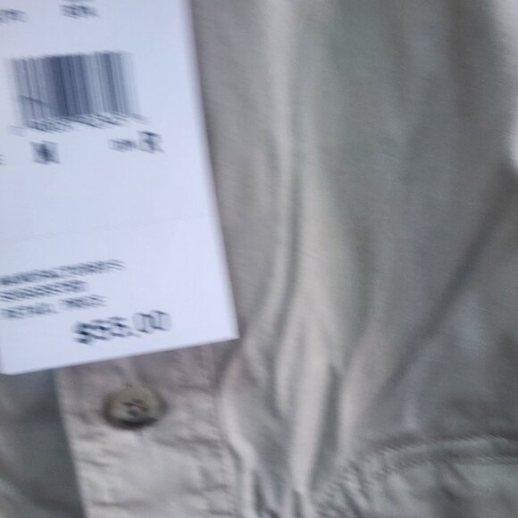 NWT Woolrich Cordele Men's Med Long Sleeve Button-Up Shirt  Beige Khaki Fishing - Picture 4 of 7